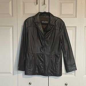 Wilson Women's Classic dark brown Leather Jacket